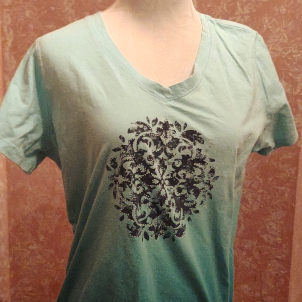 MADE FOR LIFE tee shirt, powder blue, size XL